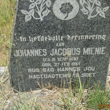 MIENIE Johannes Jacobus 1897-1944