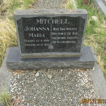 MITCHELL Johanna Maria 1886-1970