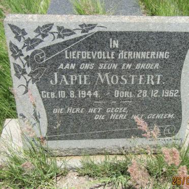 MOSTERT Japie 1944-1962