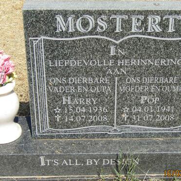 MOSTERT Harry 1936-2008 &amp; Pop 1941-2008