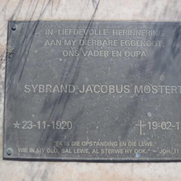 MOSTERT Sybrand Jacobus 1920-1985
