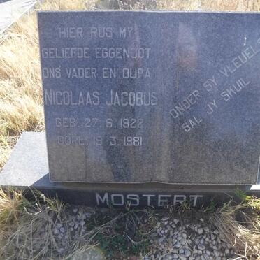 MOSTERT Nicolaas Jacobus 1922-1981
