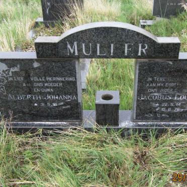 MULLER Jacobus Lourens 1914-1976 &amp; Albertha Johanna 1916-