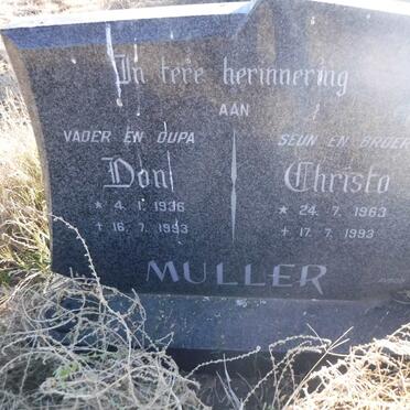 MULLER Don 1936-1993 :: MULLER Christo 1963-1993