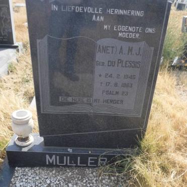 MULLER A.M.J. nee DU PLESSIS 1946-1983
