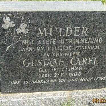MULDER Gustaaf Carel 1926-1963