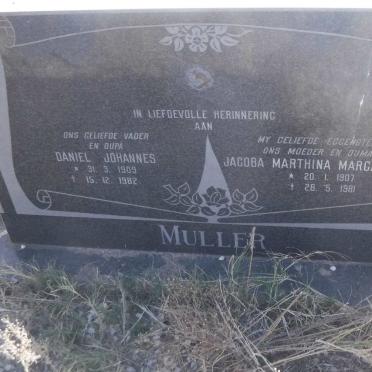 MULLER Daniel Johannes 1909-1982 &amp; Jacoba Marthina Margaretha 1907-1981