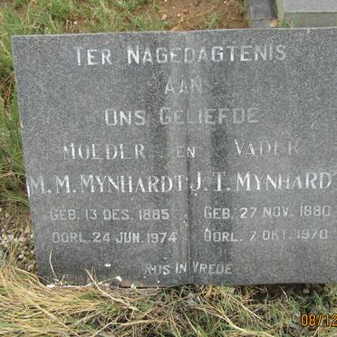 MYNHARDT J.T. 1880-1970 &amp; M.M. 1885-1974