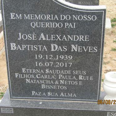 NEVES Jose Alexandre Baptista, das 1939-2017