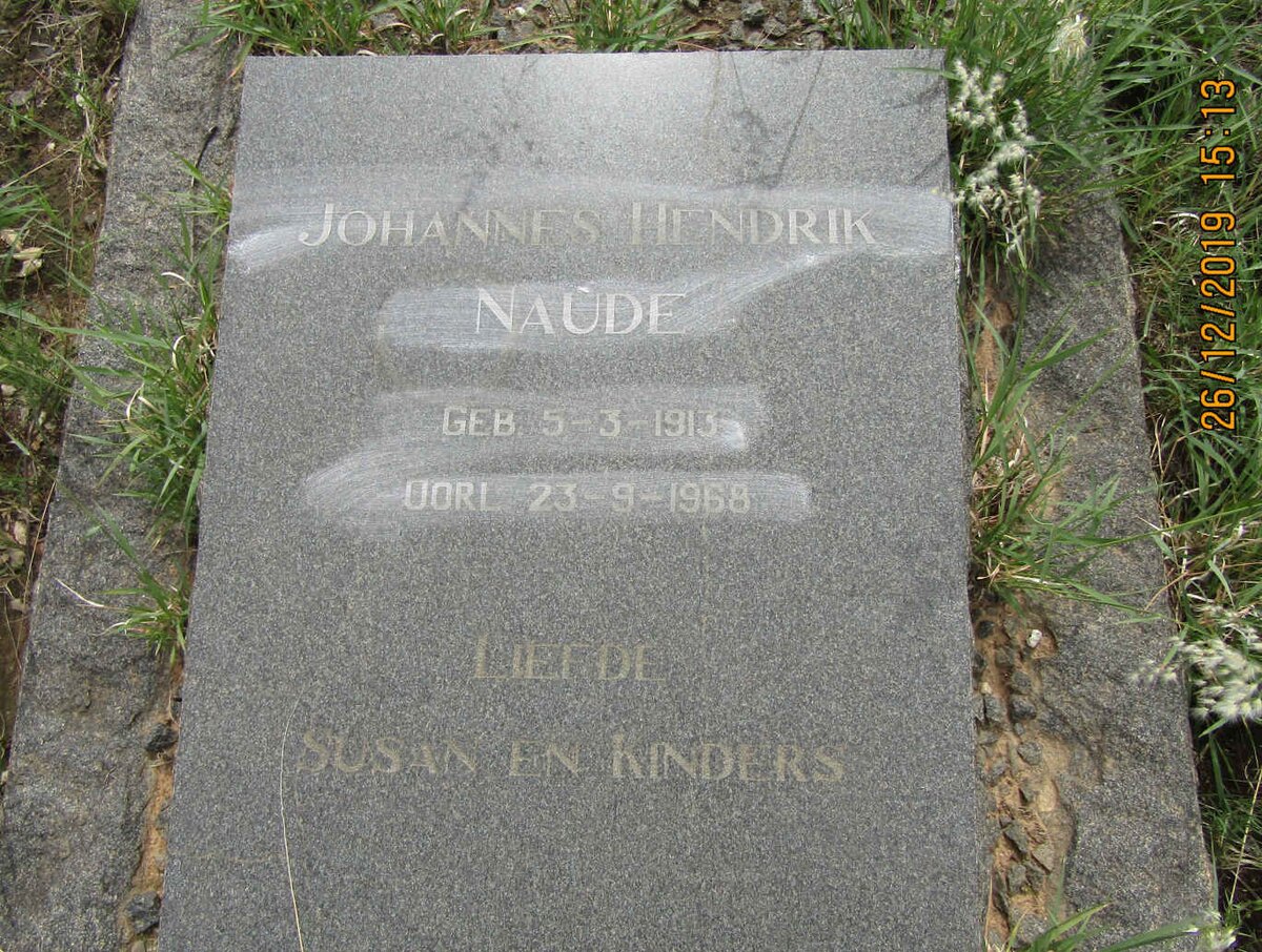NAUDE Johannes Hendrik 1913-1968