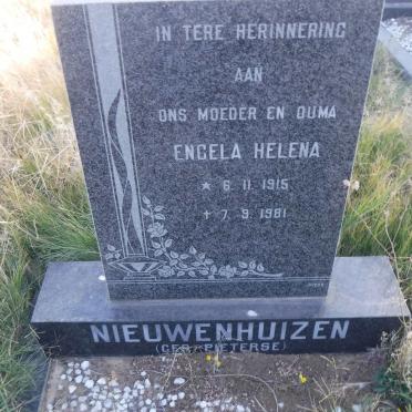 NIEUWENHUIZEN Engela Helena nee PIETERSE 1915-1981