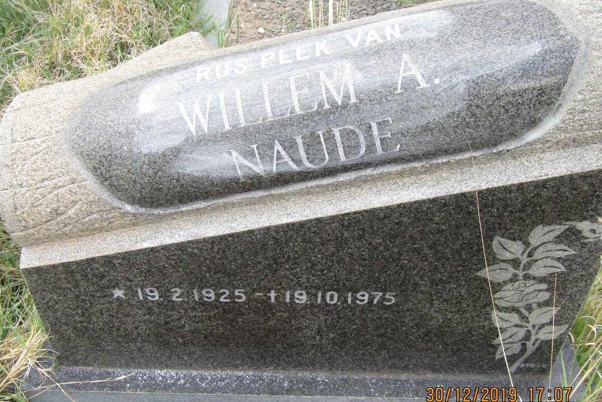 NAUDE Willem A. 1925-1975