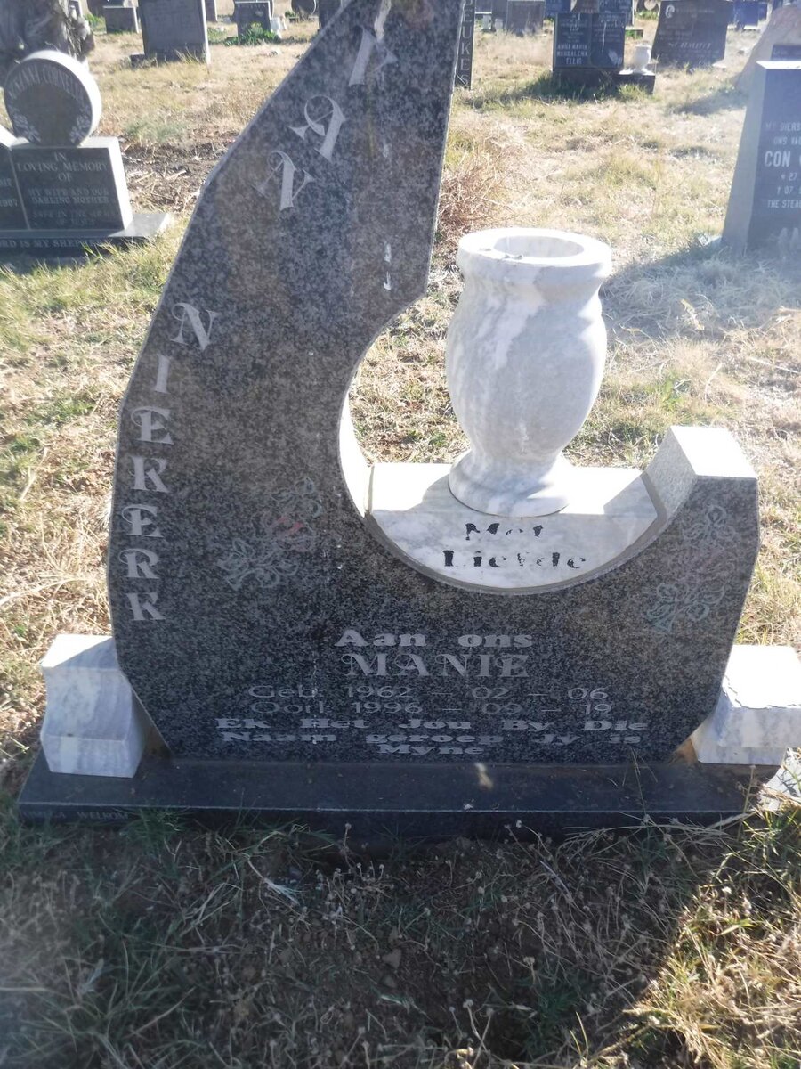 NIEKERK Manie, van 1962-1996