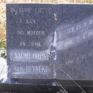 NAUDE Hendrik Johannes Reyneke 1902-1986 &amp; Naomi Orpa REYNEKE 1905-2002