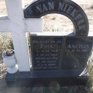NIEKERK Frik, van 1954-2003 &amp; Ancilin 1963-