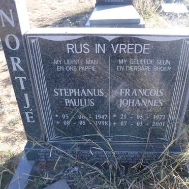 NORTJE Stephanus Paulus 1947-1998 :: NEL Francois Johannes 1971-2001