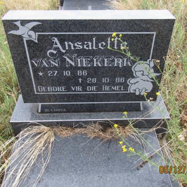 NIEKERK Ansalette, van 1986-1986