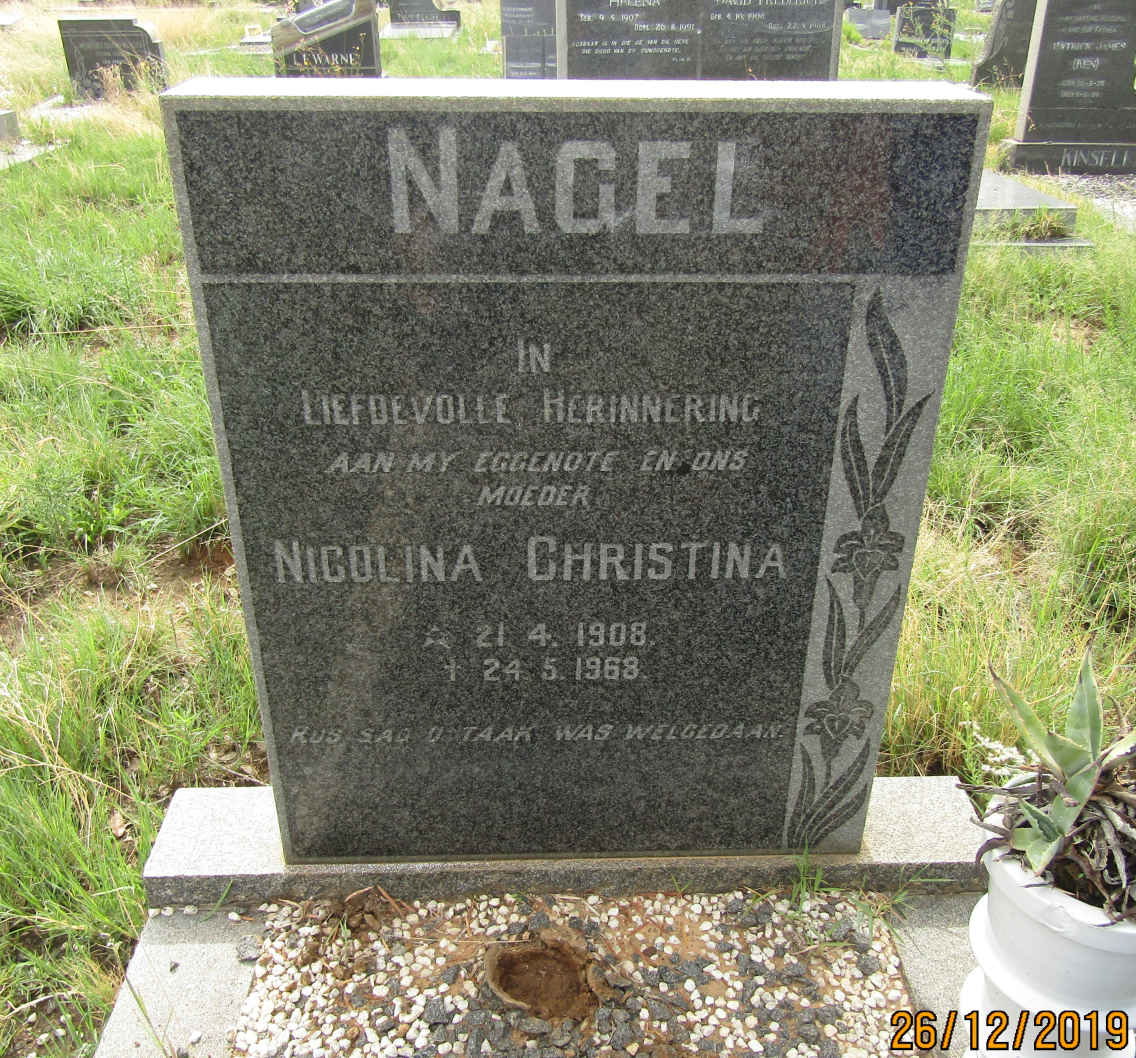NAGEL Nicolina Christina 1908-1968