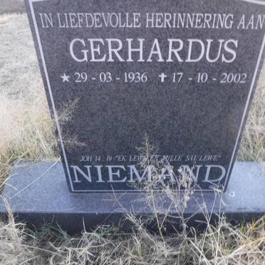 NIEMAND Gerhardus 1936-2002