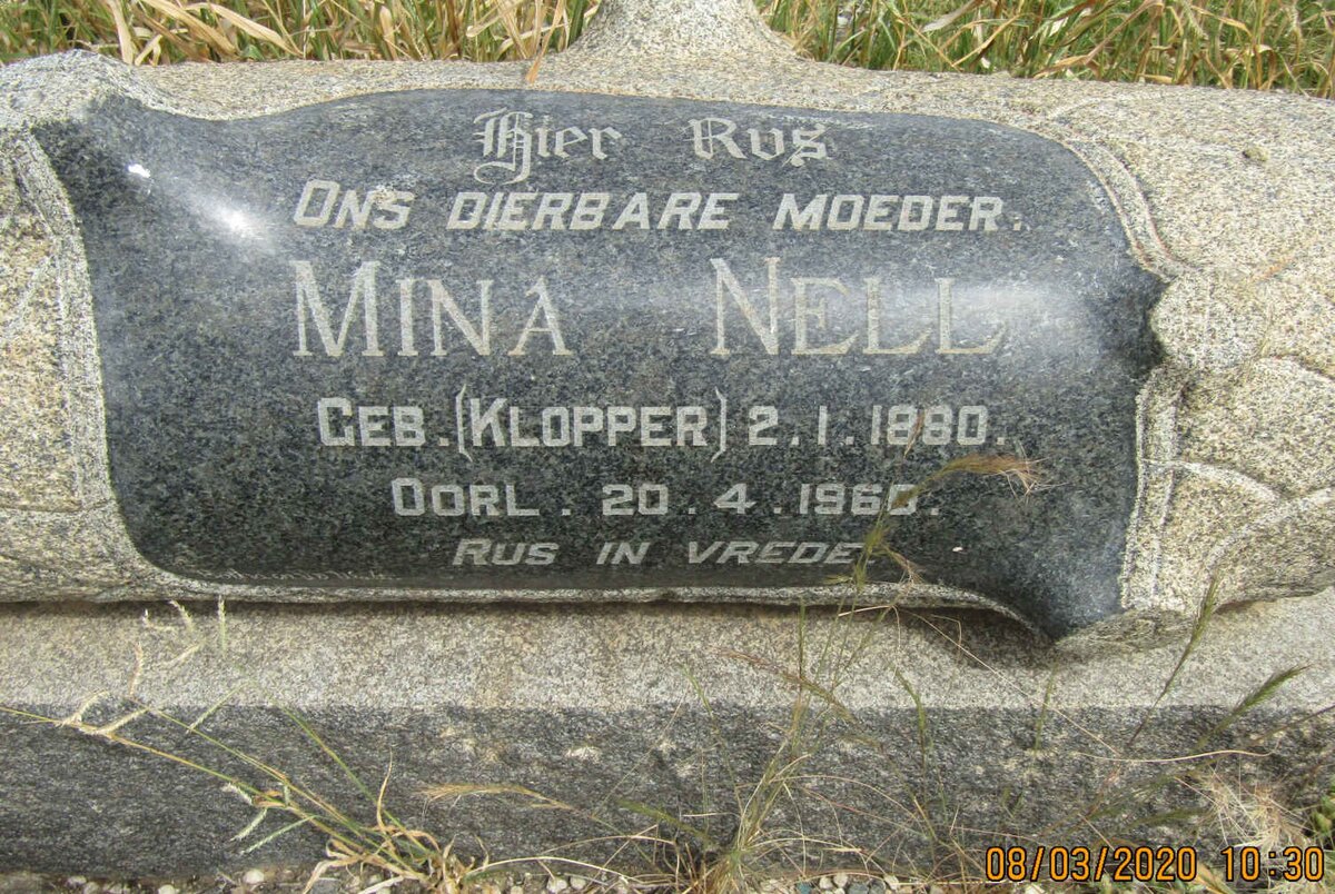 NELL Mina nee KLOPPER 1880-1960