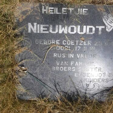 NIEUWOUDT Heiletjie nee COETZER 1949-1991