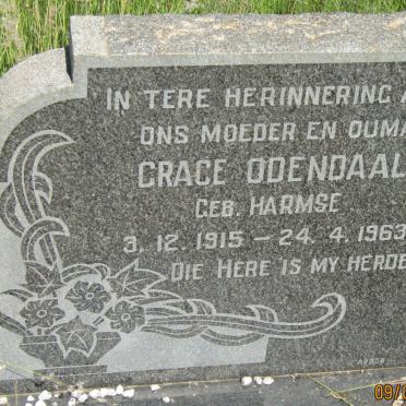 ODENDAAL Grace nee HARMSE 1915-1963