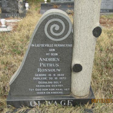 OLWAGE Andries Petrus Rossouw 1939-1972