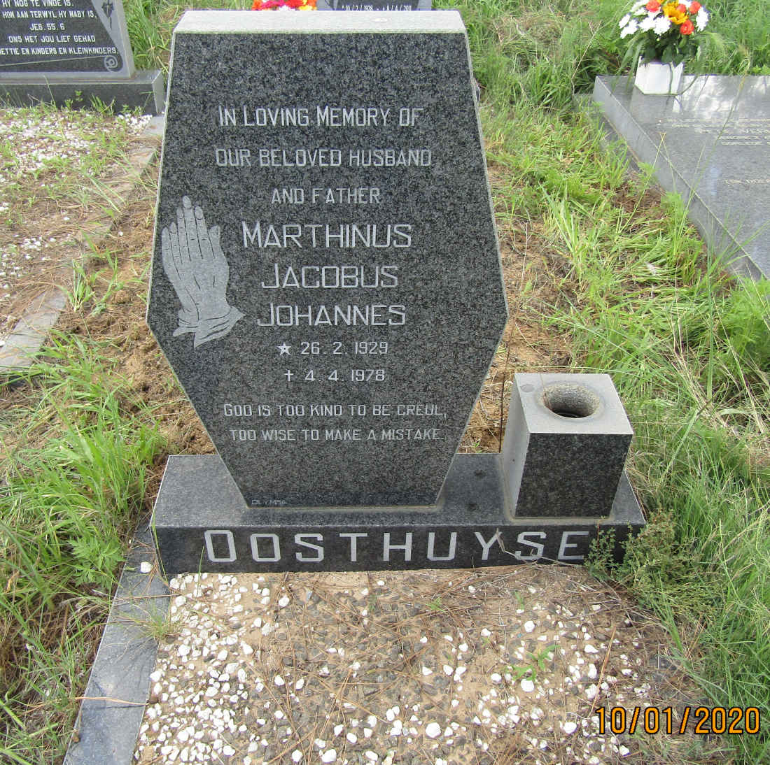 OOSTHUYSE Marthinus Jacobus Johannes 1929-1978