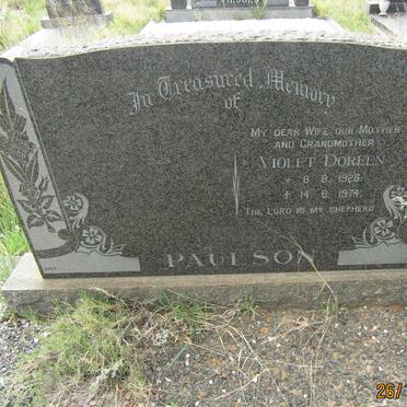 PAULSON Violet Doreen 1926-1974