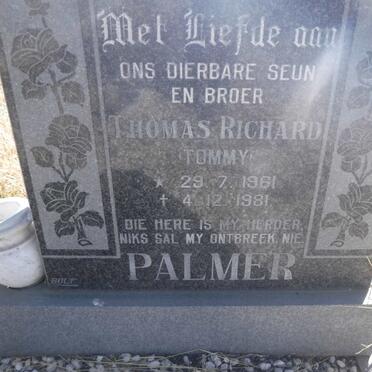 PALMER Thomas Richard 1961-1981