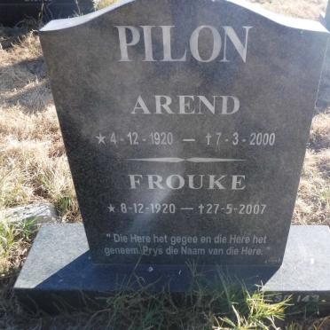 PILON Arend 1920-2000 &amp; Frouke 1920-2007