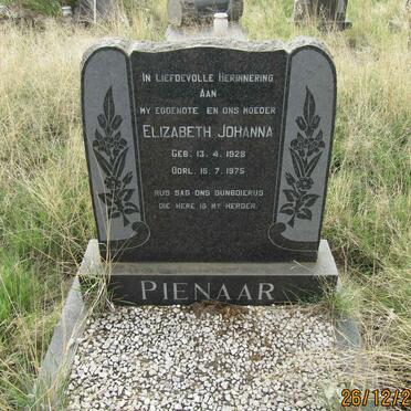 PIENAAR Elizabeth Johanna 1928-1975