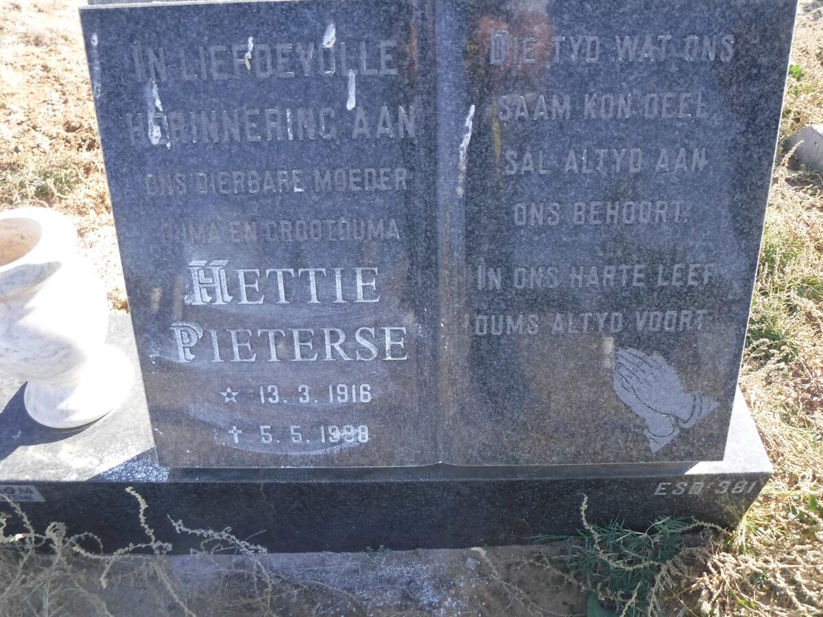 PIETERSE Hettie 1916-1998