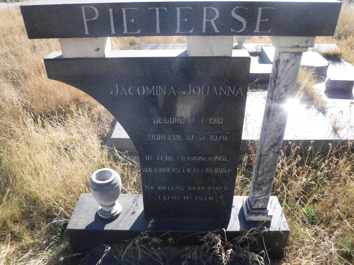 PIETERSE Jacomina Johanna 1910-1979