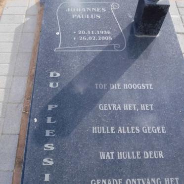 PLESSIS Johannes Paulus, du 1936-2005 &amp; Elsie Fransina 1941-2006