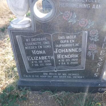 PLESSIS Johannes Hendrik, du 1928-2000 &amp; Mona Elizabeth 1935-1996