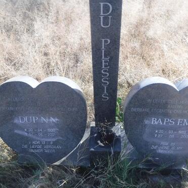 PLESSIS N.N., du 1930-2001 &amp; F.M. 1933-2006