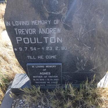 POULTON Agnes 1919-2002 :: POULTON Trevor Andrew 1954-1980