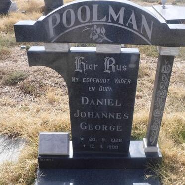 POOLMAN Daniel Johannes George 1928-1989