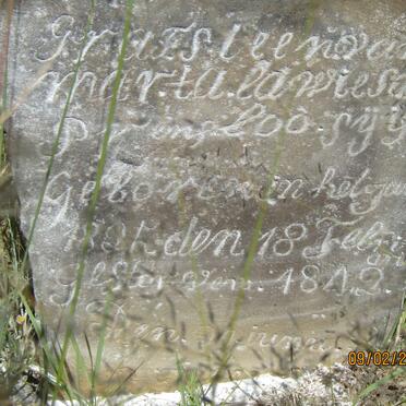 PRINSLOO Marta Lowiesa 1821-1842