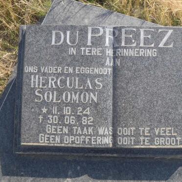 PREEZ Herculas Solomon, du 1924-1982