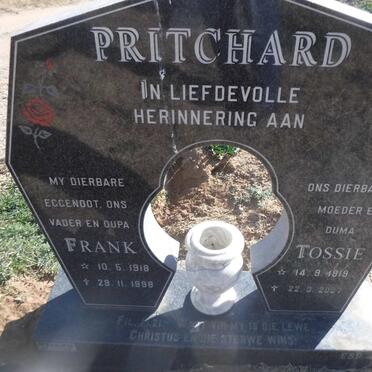 PRITCHARD Frank 1918-1998 &amp; Tossie 1919-2007
