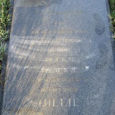 RAND Albertus Hendrik, du 1945-1972