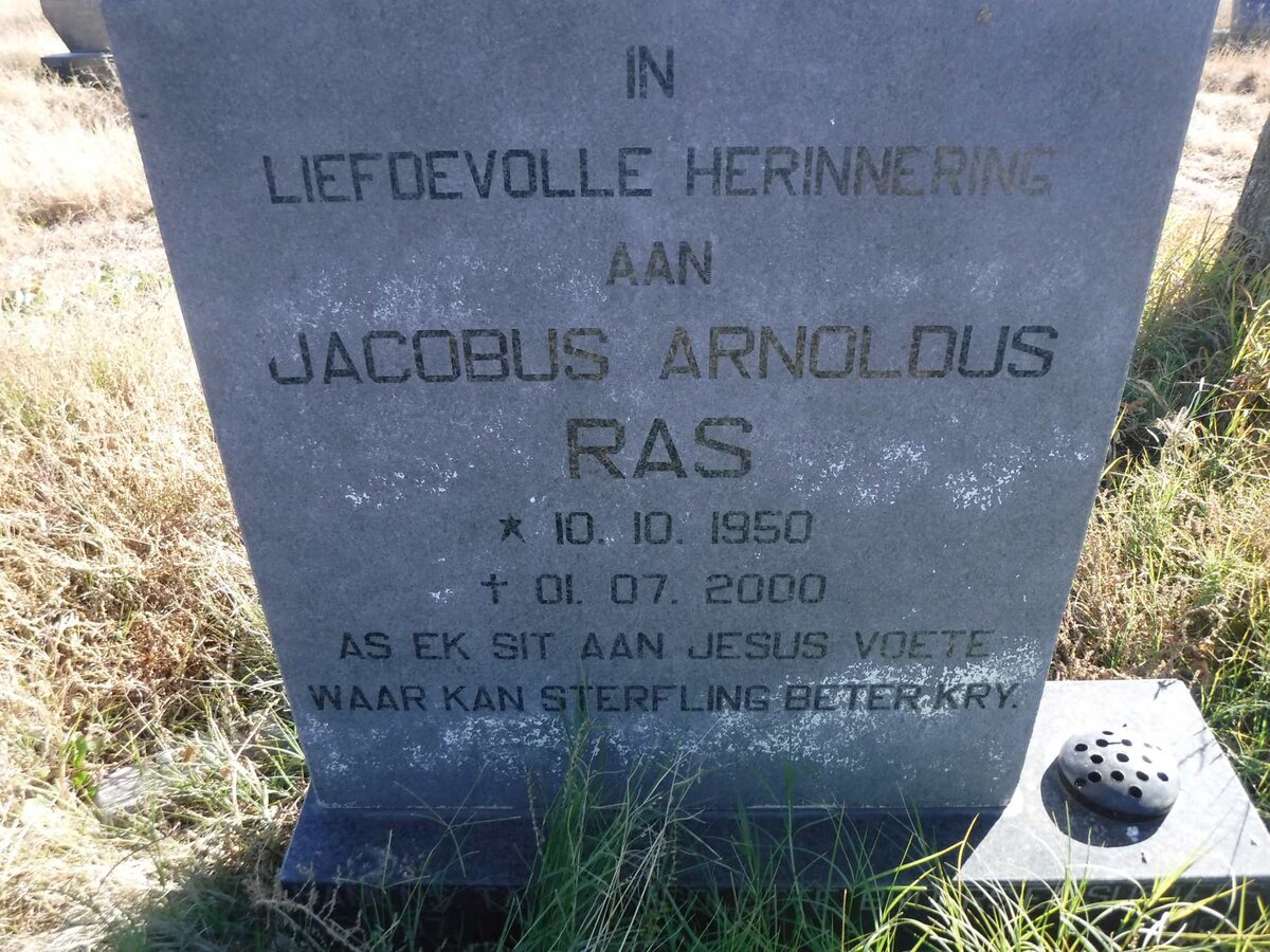 RAS Jacobus Arnoldus 1950-2000