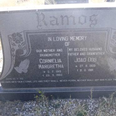 RAMOS Joao Dos 1905-1981 &amp; Cornielia Margretha 1915-1983