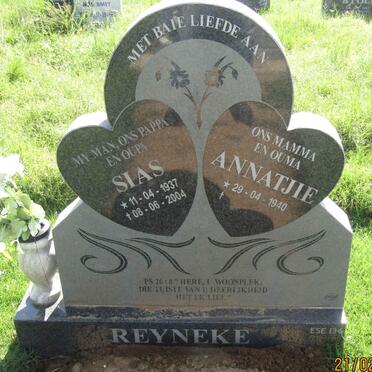 REYNEKE Sias 1937-2004 &amp; Annatjie 1940-