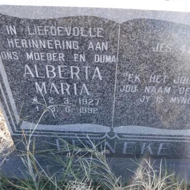REYNEKE Alberta Maria 1927-1992