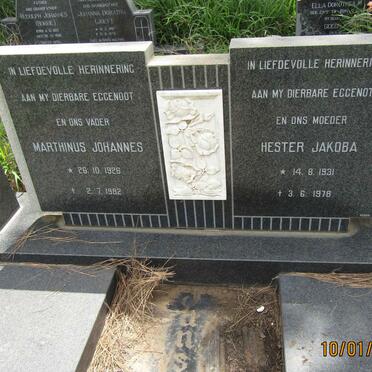 RENSBURG Marthinus Johannes, Janse van 1926-1982 &amp; Hester Jakoba 1931-1978