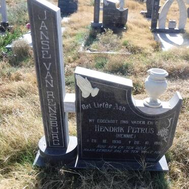 RENSBURG Hendrik Petrus, Janse van 1930-1986