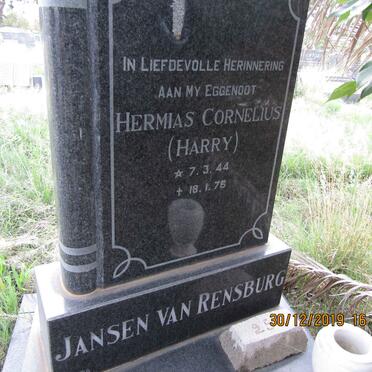RENSBURG Hermias Cornelius, Jansen van 1944-1976